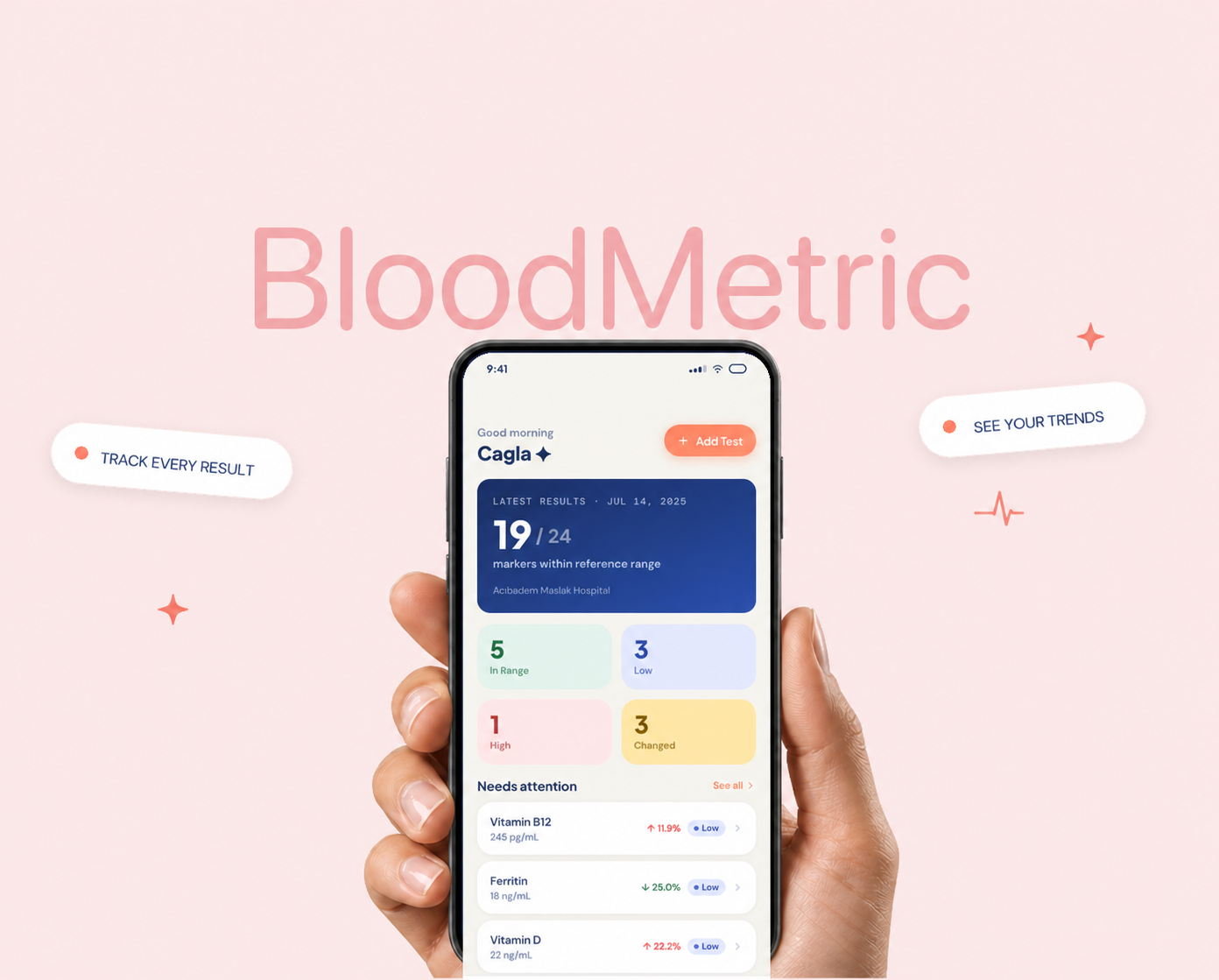 Bloodmetric mobile health tracking product cover